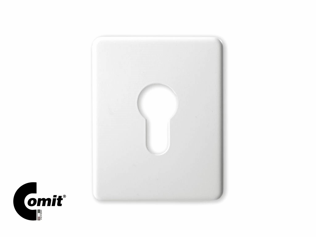 Bocchetta Rettangolare Foro Yale per Cilindro Europeo mm.62x78x4h varie finiture  Comit - immagine 5